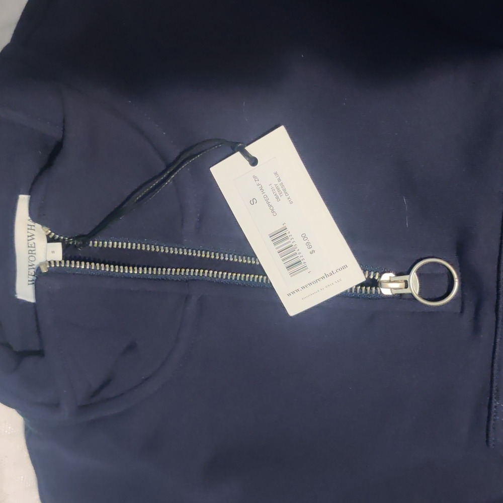 Cropped We Wore What quarter zip